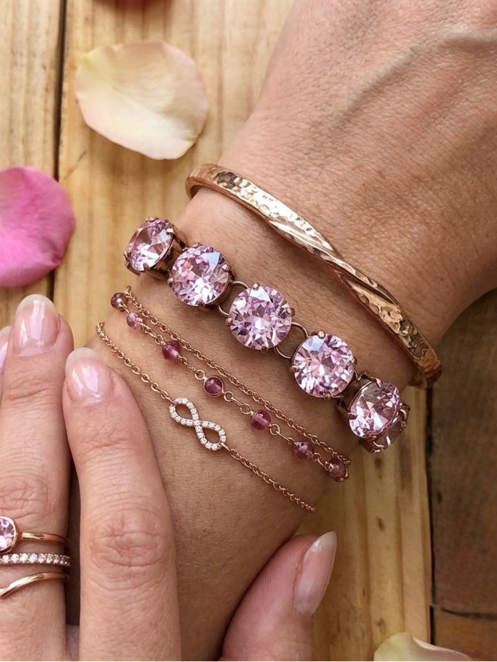 Pink Gemstone Fashion Bracelet
